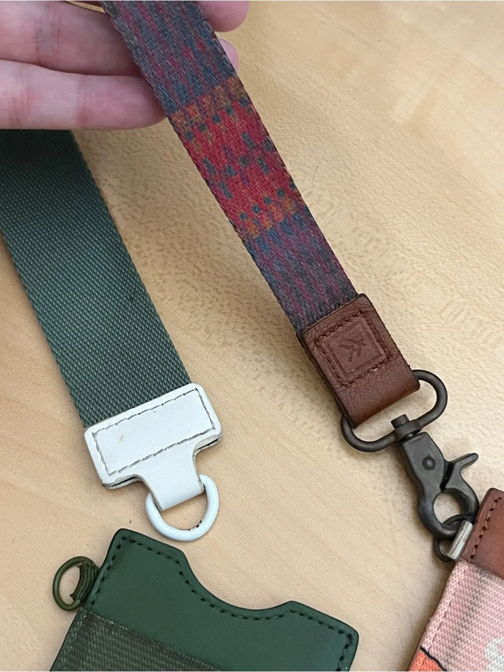 Lot of 2 THREAD Elastic Vertical Wallet in Olive and Zion National Park
